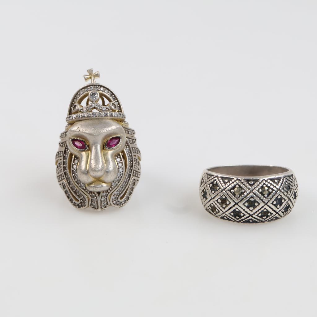 Sterling Silver Rings, 2 Pieces