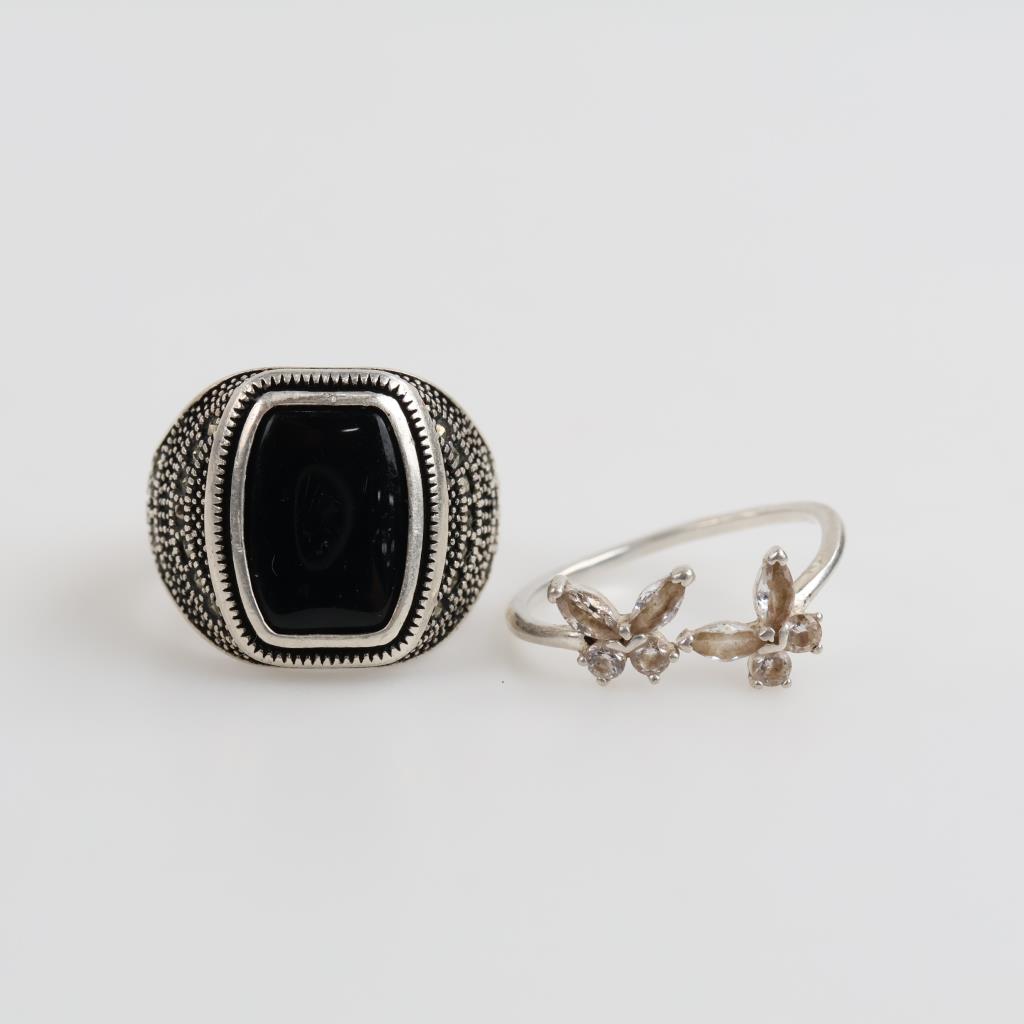 Sterling Silver Rings, 2 Pieces