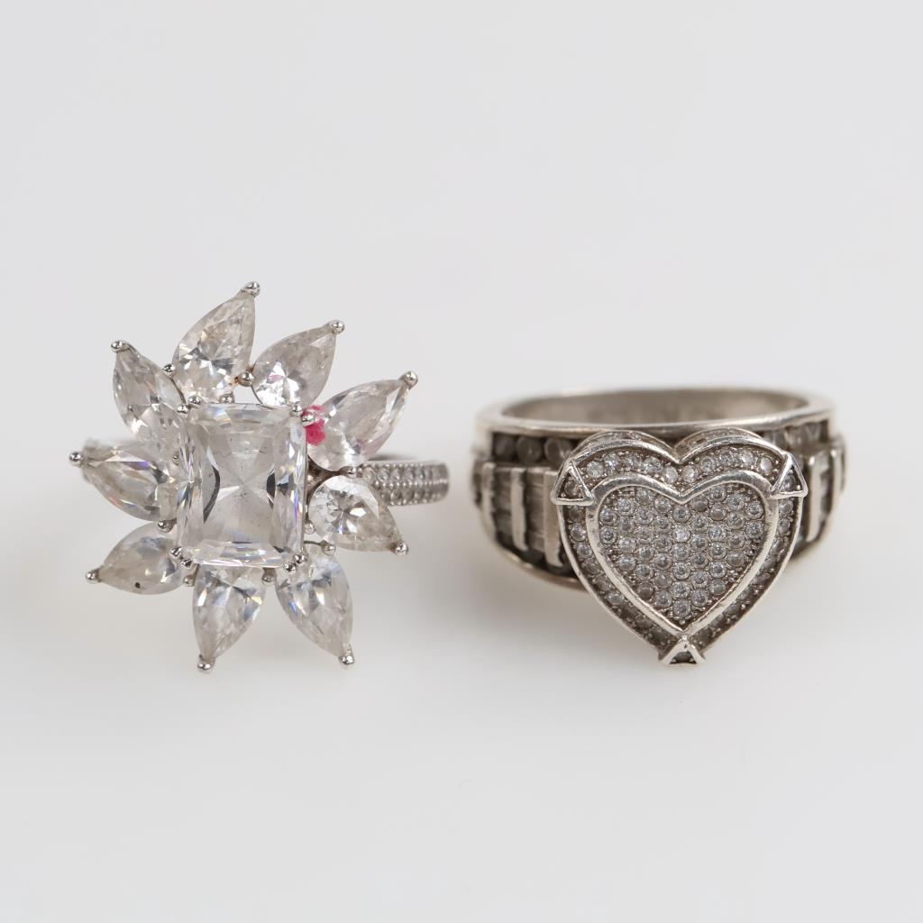 Sterling Silver Rings, 2 Pieces