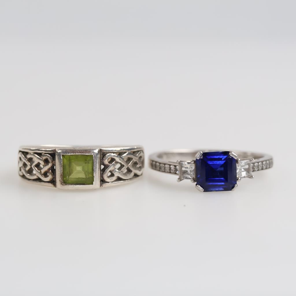 Sterling Silver Rings, 2 Pieces