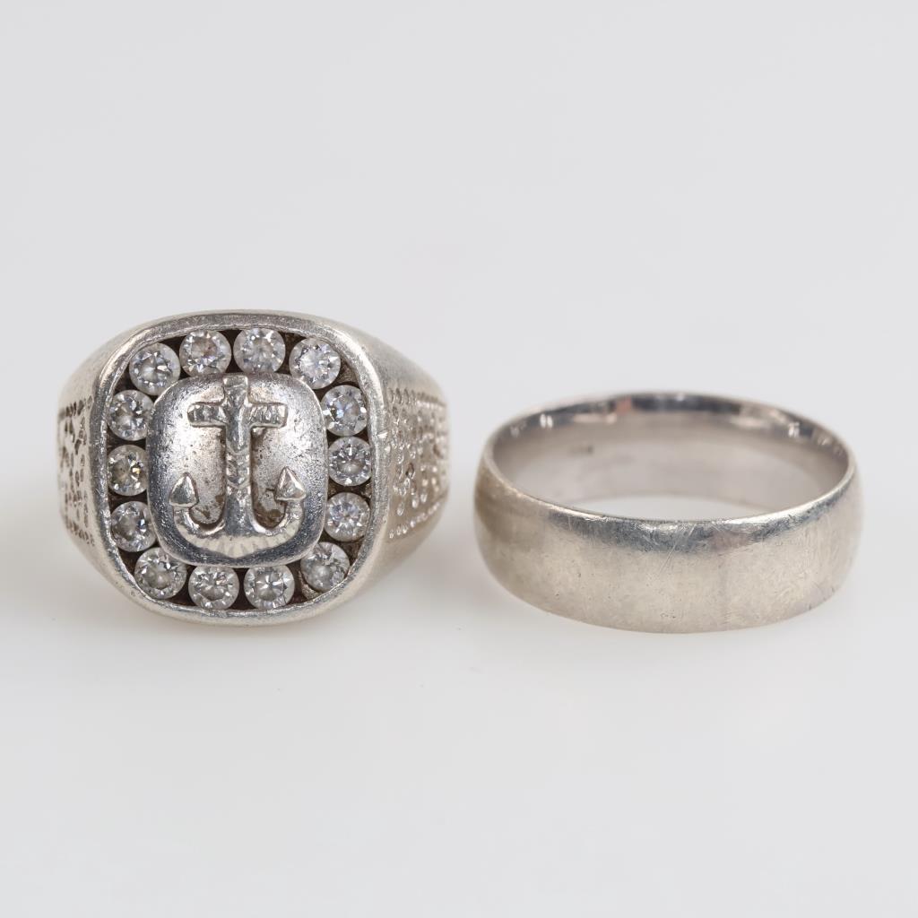 Sterling Silver Rings, 2 Pieces
