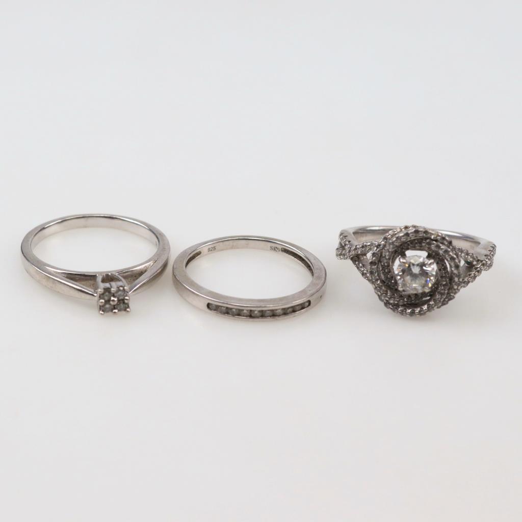 Sterling Silver Rings, 3 Pieces Property Room