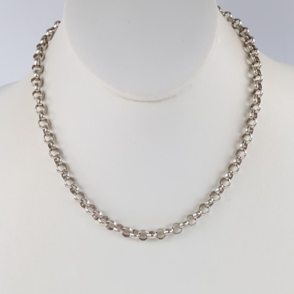 Sterling Silver Rolo Link Necklace