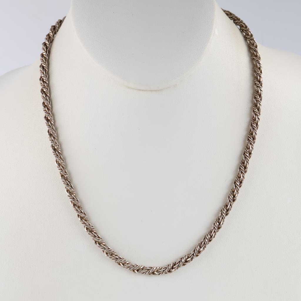 Sterling Silver Rope Link Necklace