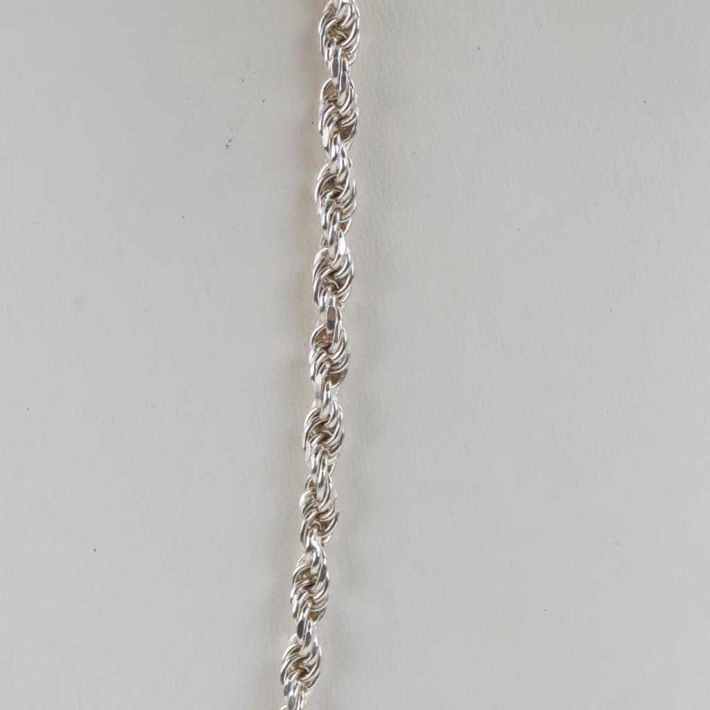 Silver Que Rope Sterling Silver Rope Necklace | Property Room