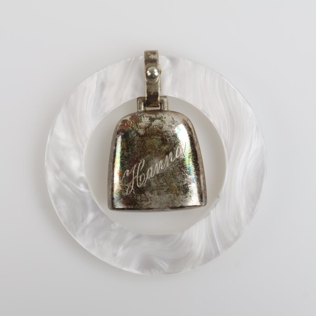 Sterling Silver Teething Ring Rattle