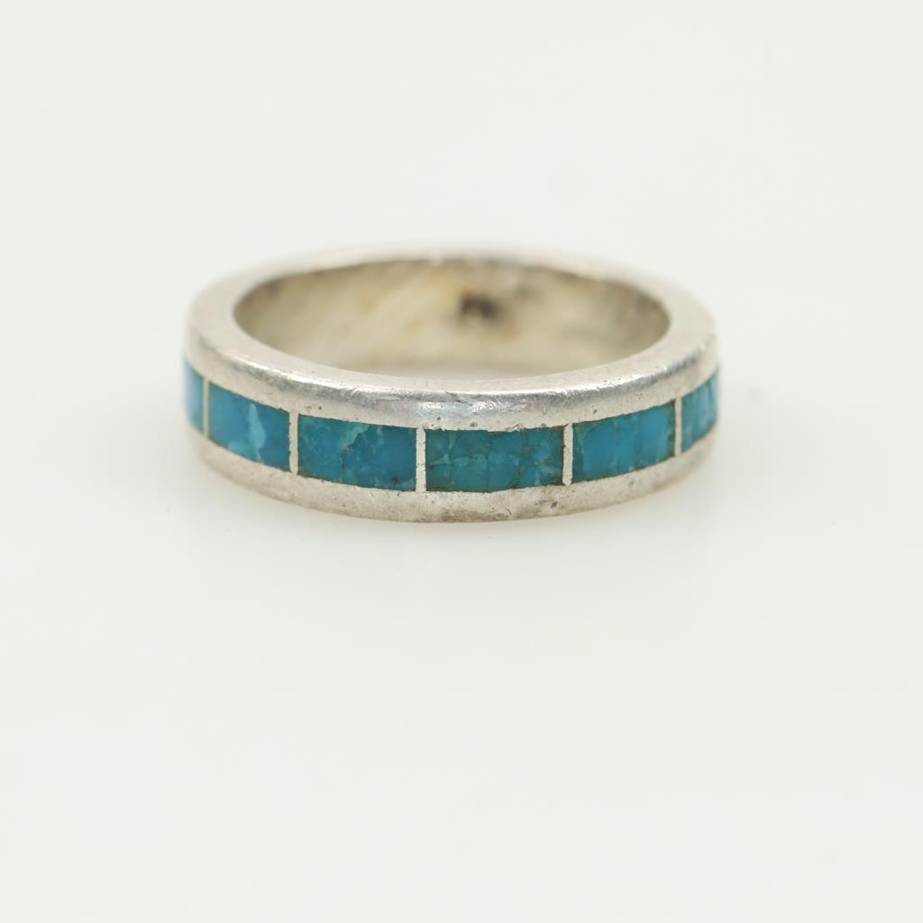 Sterling Silver With Stone Inlay Ring | Property Room