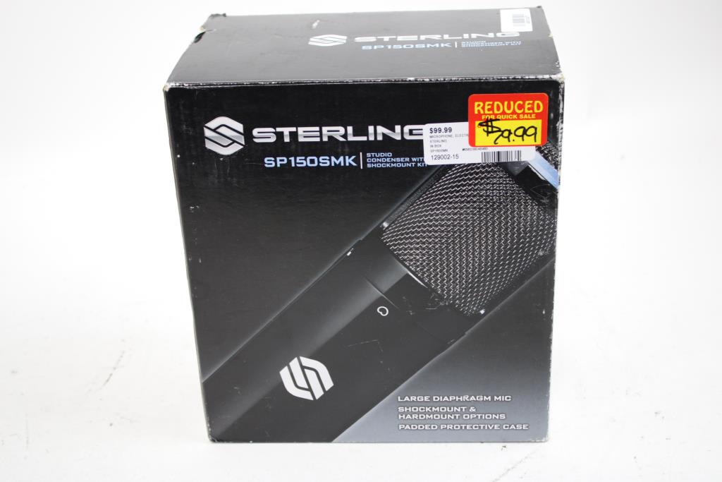 Sterling Studio Condensor Mic With Shockmount Kit