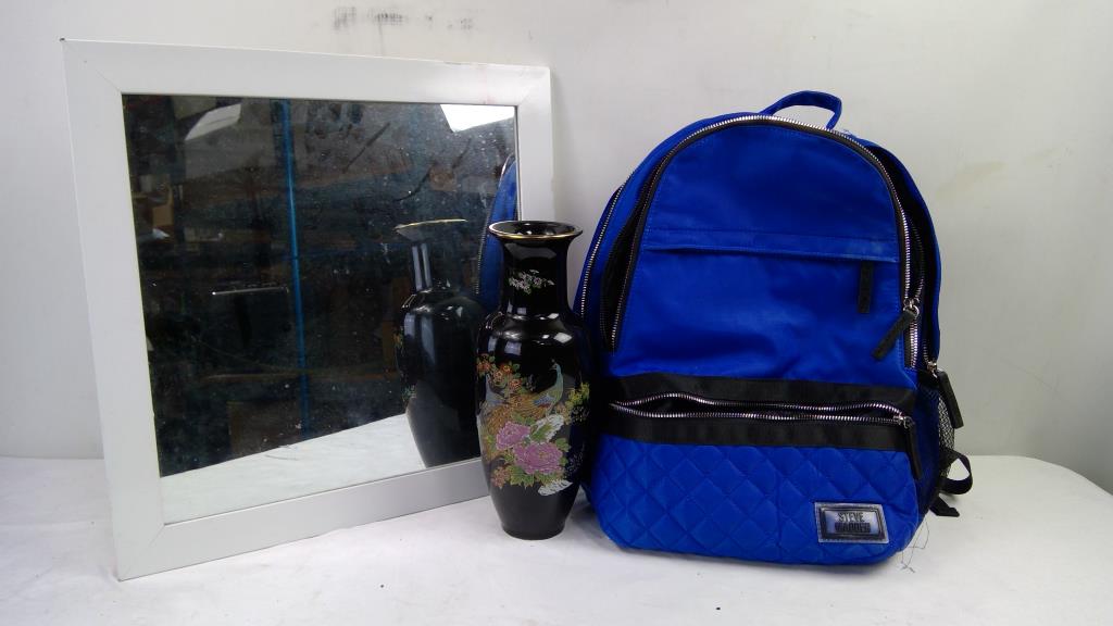 Steve Madden Backpack, Wall Mirror, Vase Made In Japan