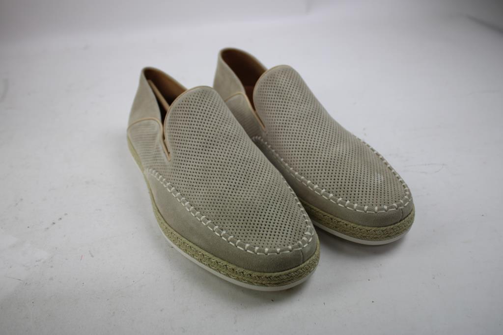 Steve Madden Caydenn 12M Men's Suede Loafers, Off-White