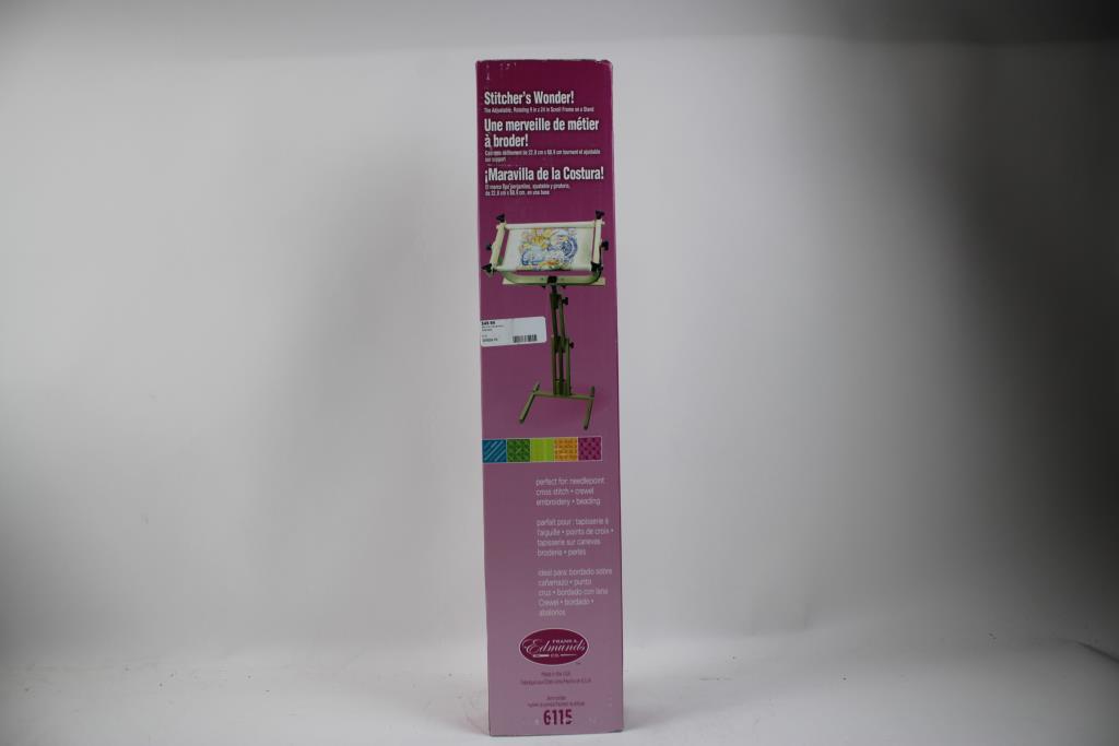 Stitcher's Wonder! Adjustable Rotating 9" X 24" Scroll Frame On Stand