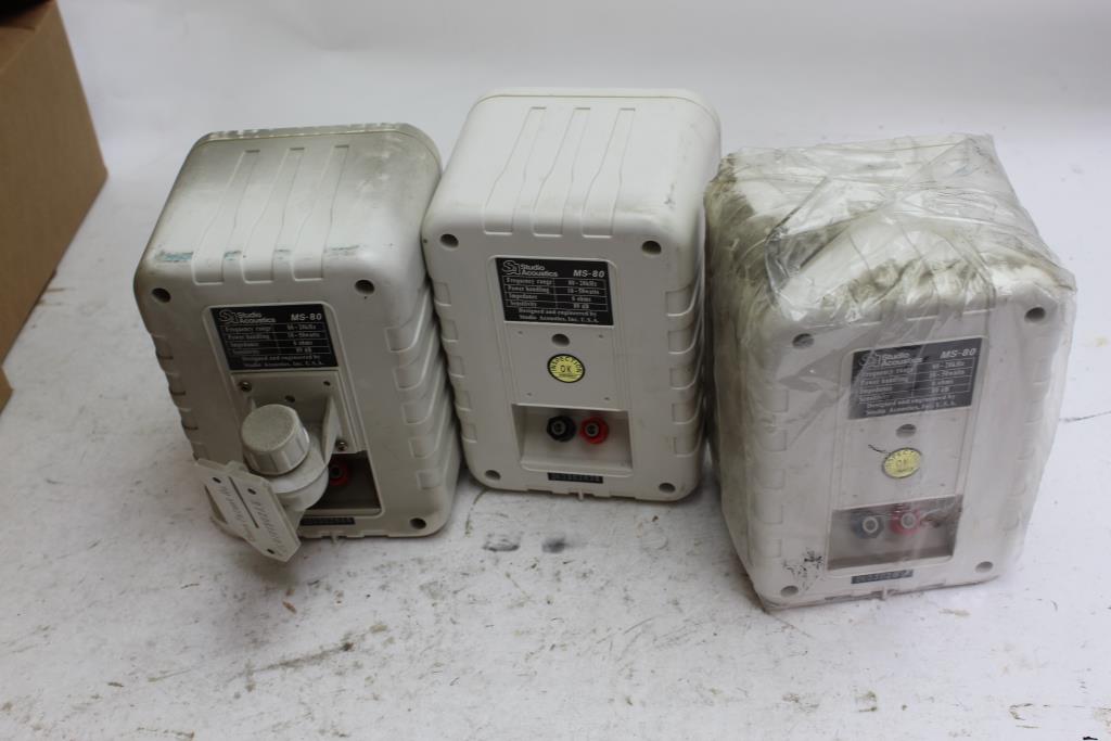 Studio Acoustics Speakers, 3 Pieces Property Room