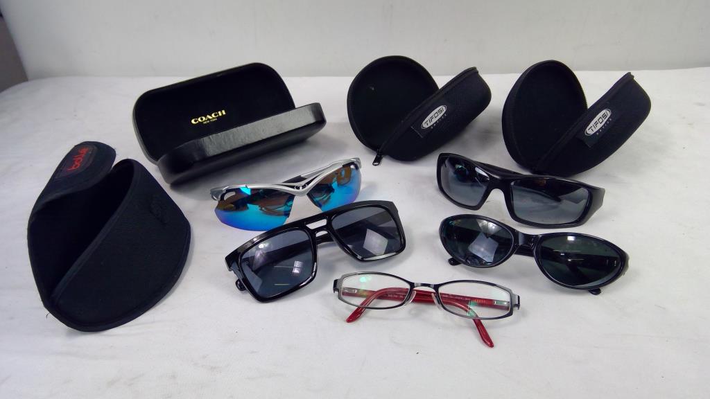 Sunglasses And Eyeglasses Bulk Lot With Empty Cases, 9 Pieces