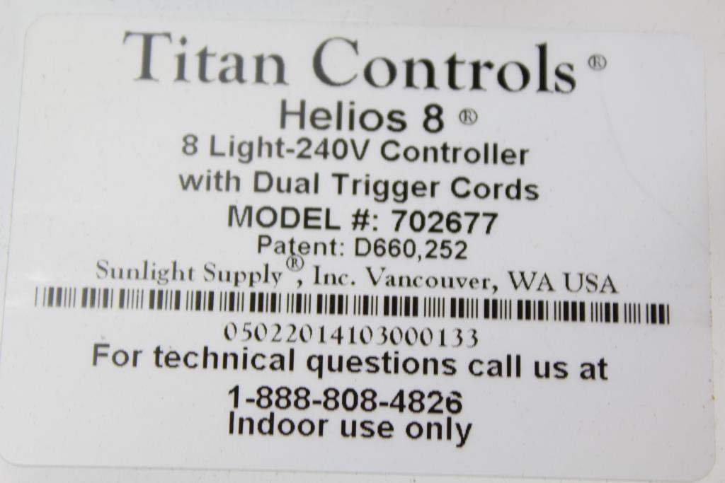 Sunlight Supply An Controls Helios 8 Light 240v Controller Sunlight Supply An Controls Helios 8 Light 240v Controller