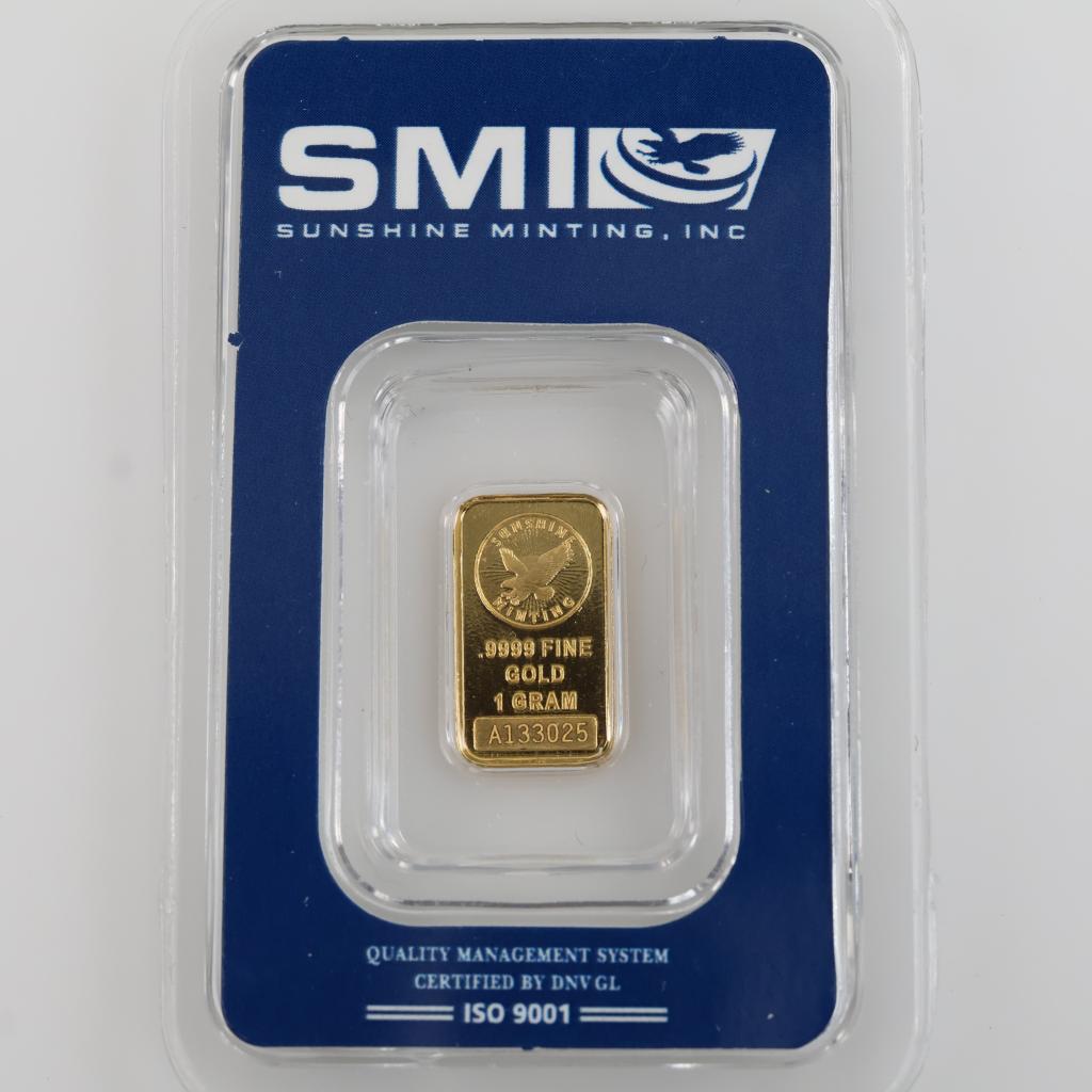 Sunshine Mint Fine Gold 1g Bar