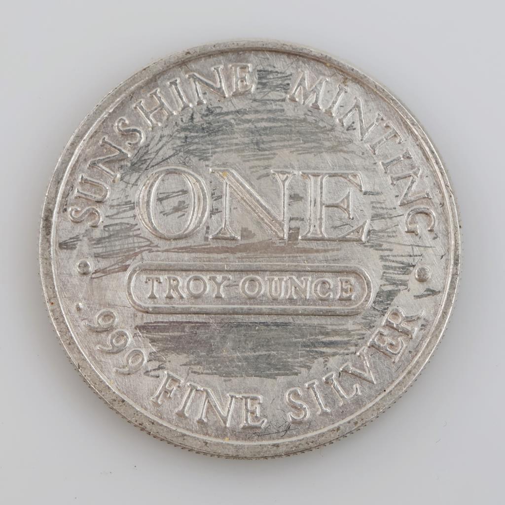 Sunshine Minting Fine Silver 1 Troy Oz Round