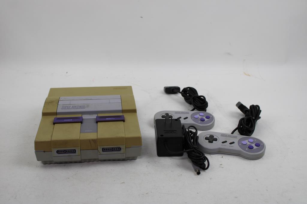 Super Nintendo With Controllers