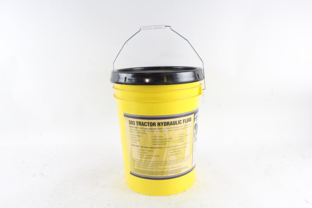 Super Trac 303 Tractor Hydraulic Fluid, 5 Gallon Bucket Property Room