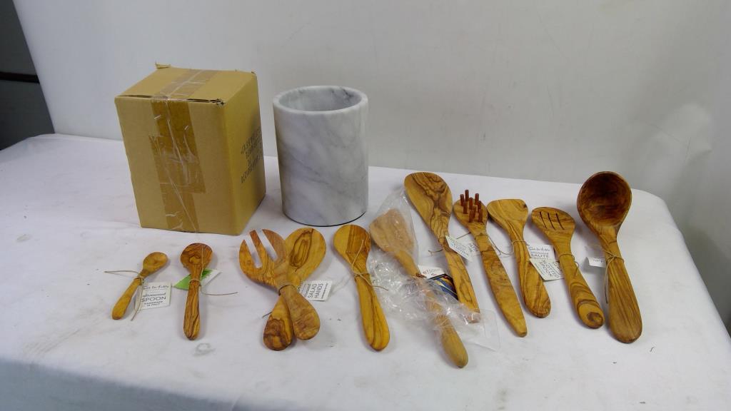 Sur La Table Wooden Cookware - Salad Hands, Pasta Fork, And More