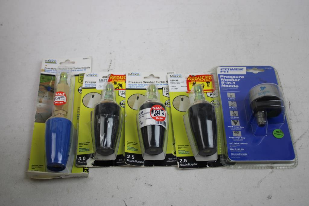 Surface Maxx, Power Fit, Pressure Washer Gun, And Nozzles, 6 Pieces