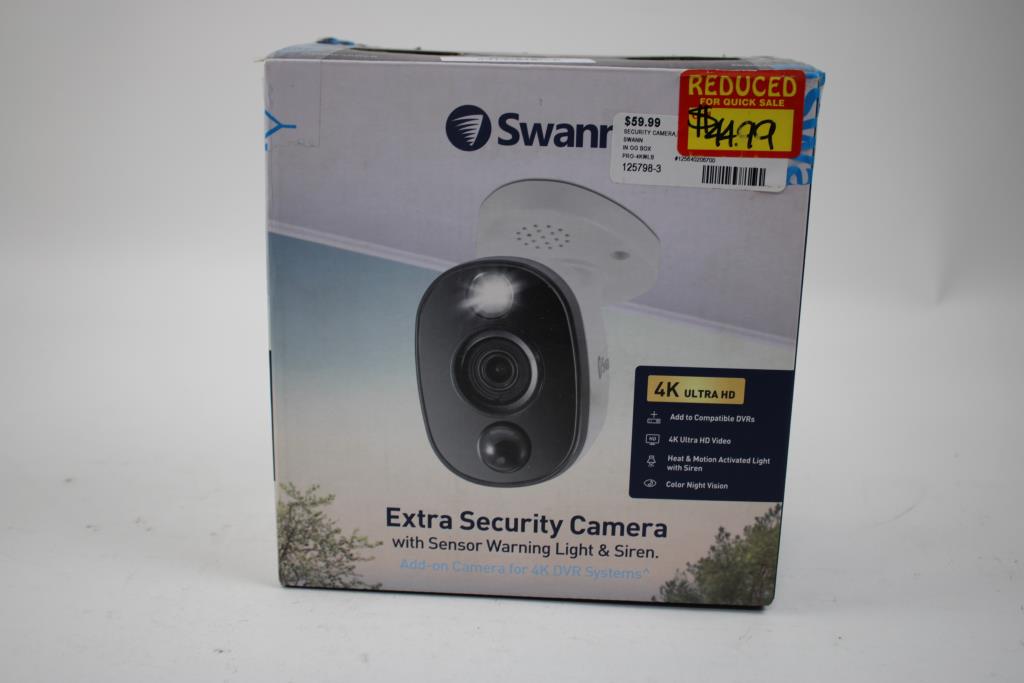 Swann Extra Security Camera With Sensor Warning Light