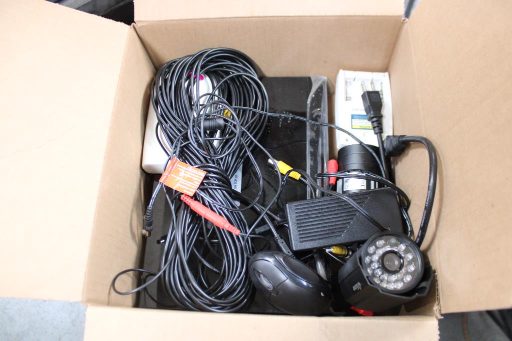 Swann Home Security Camera, Motion Detectors, Wired Computer Mouse, & More 9 Pieces