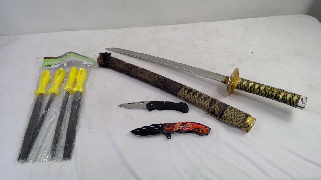 Sword, Folding Knifes Pittsburgh File Set