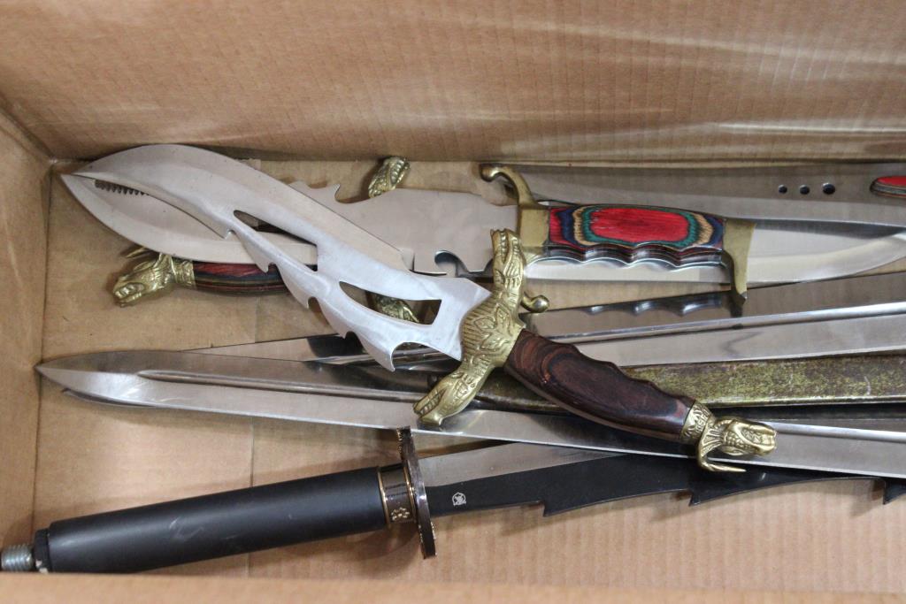 Swords And Knives Bulk Lot, 8 Pieces