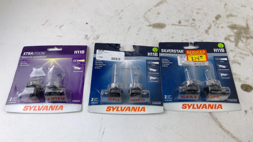 Sylvania Headlight Bulbs 3 Pieces