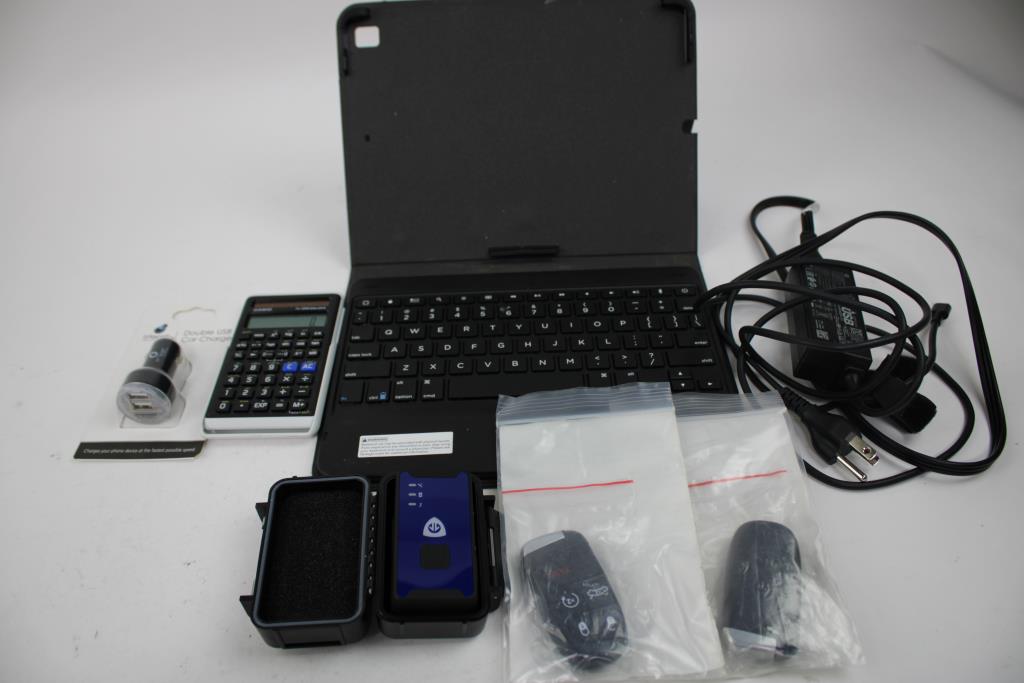 Tablet Case With Keyboard, Emergency Radio, Key Fobs, Kodak Camera, And More