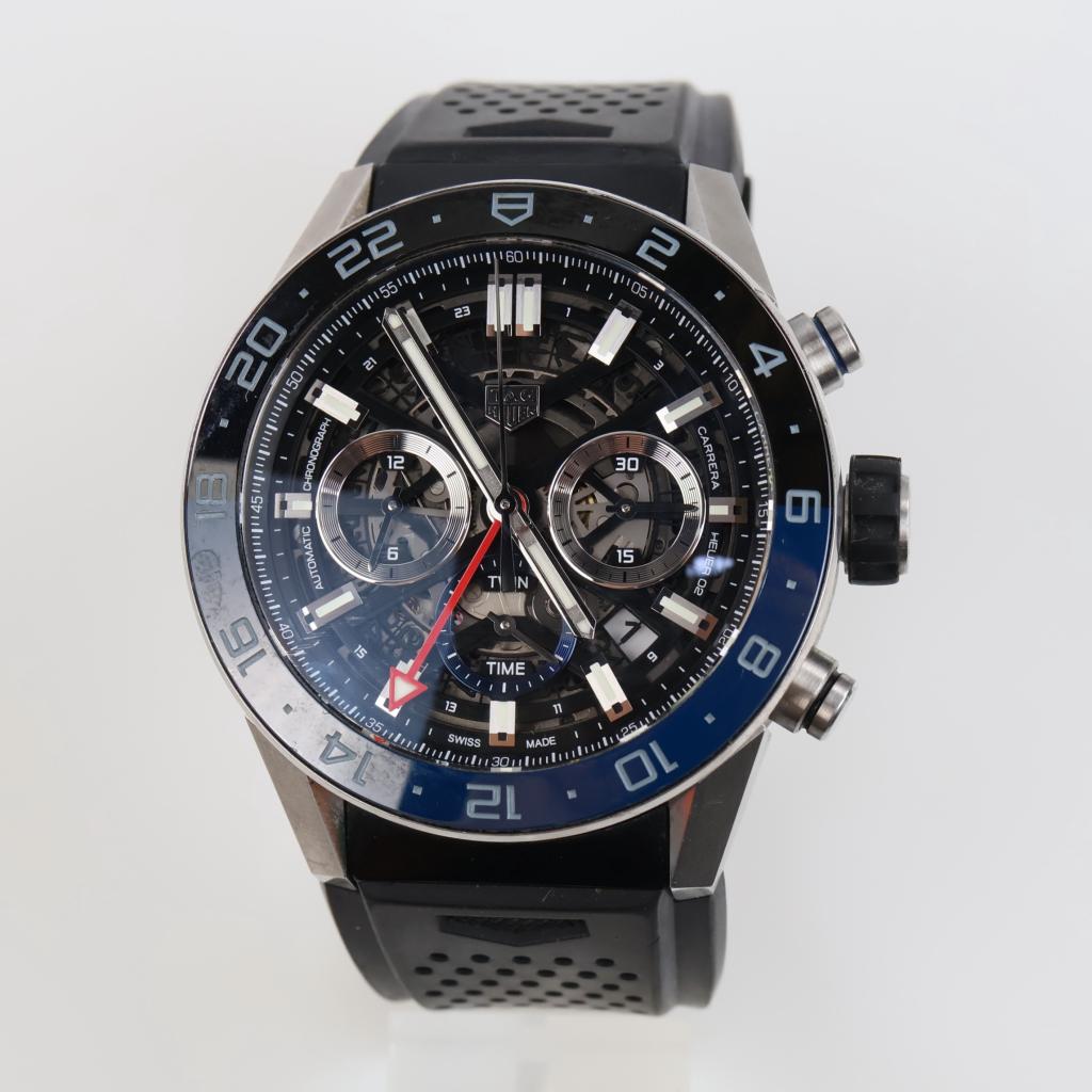 Tag Heuer Carrera Chronograph Skeleton Watch-Evaluated By Our Certified Gemologist - AGS/GIA
