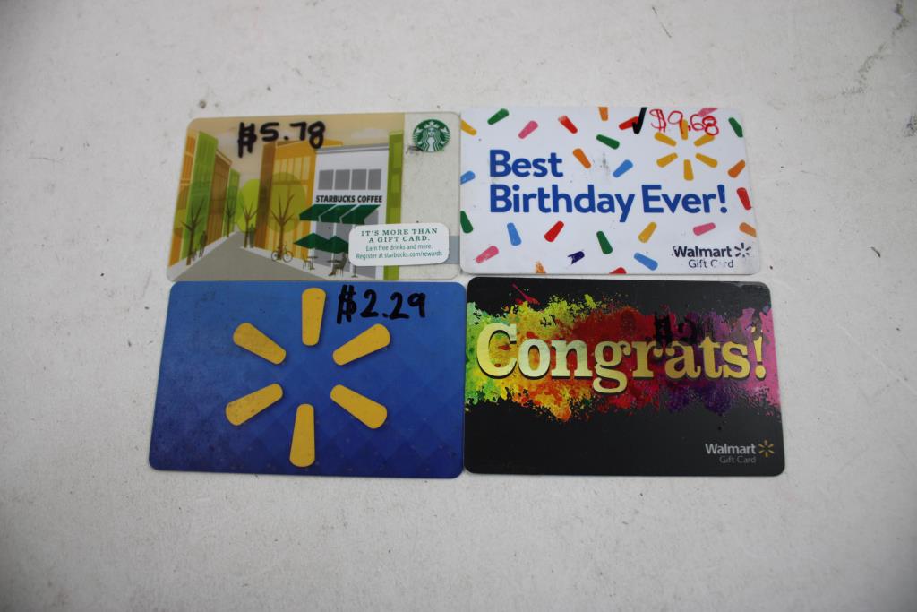 Target, Walmart, Best Buy, Starbucks Gift Cards, 8 Pieces