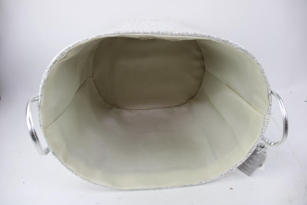Taylor Madison Designs White And Silver Hamper