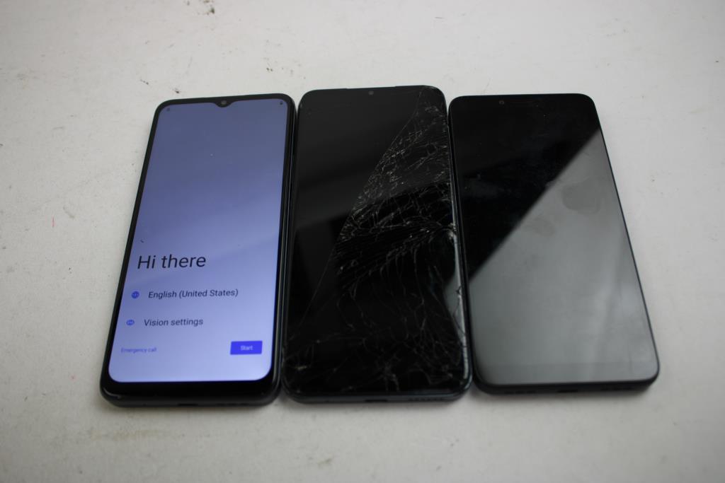 Tcl, Blu, T-mobile Cell Phone Lot, 3 Pieces, Sold For Parts