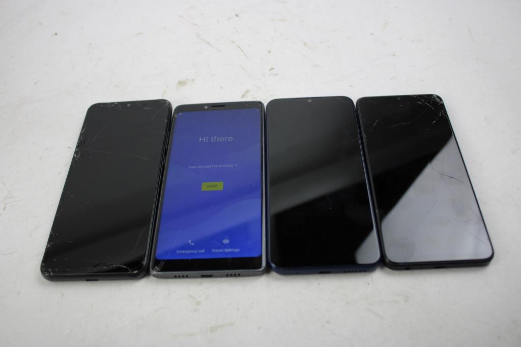 TCL, Motorola, Coolpad, BLU Cell Phone Lot, 4 Pieces, Sold For Parts