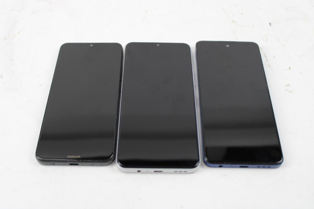 TCL, Nokia, T-mobile Cell Phone Lot, 3 Pieces, Sold For Parts