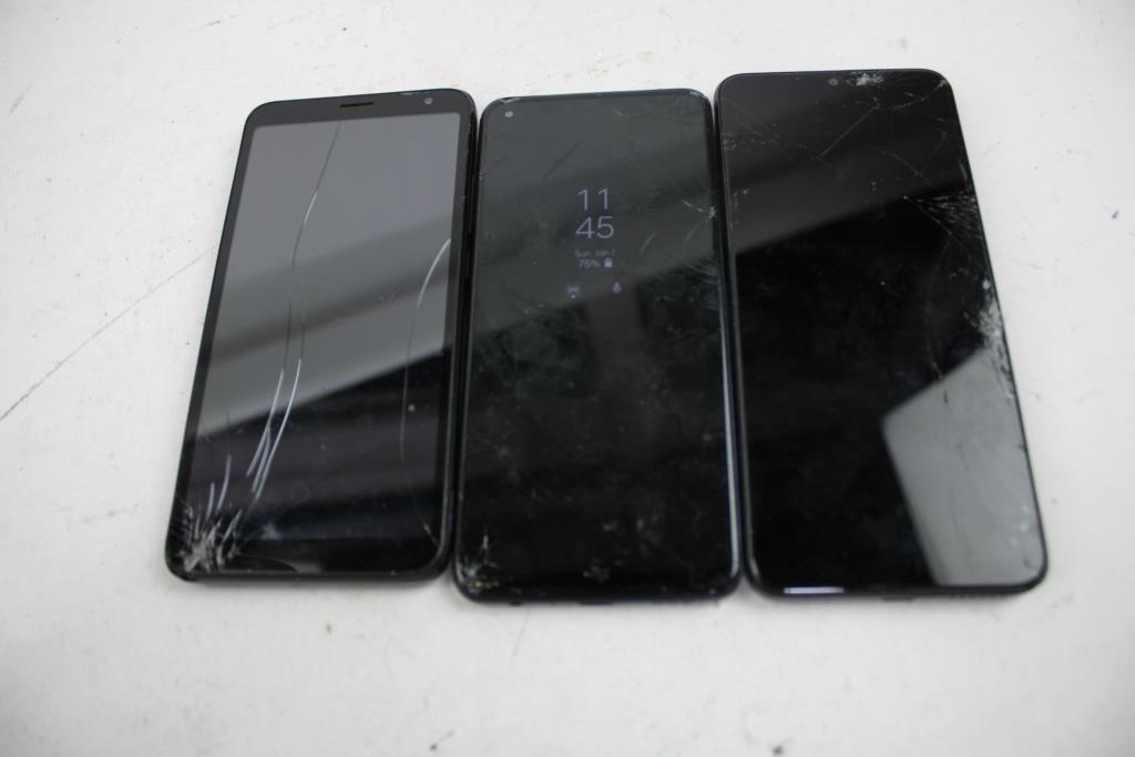 TCL, OnePlus, AT&T Cell Phone Lot, 3 Pieces, Sold For Parts
