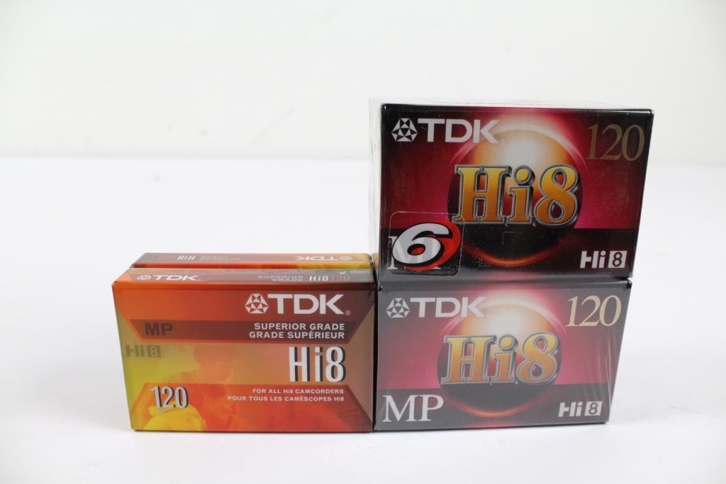 TDK Hi8 MP 120 Video Cassettes, 70+ Items Property Room