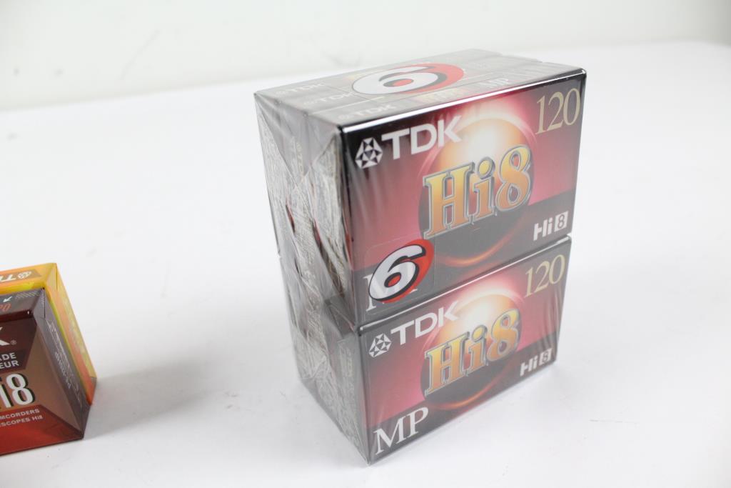 TDK Hi8 MP 120 Video Cassettes, 70+ Items Property Room