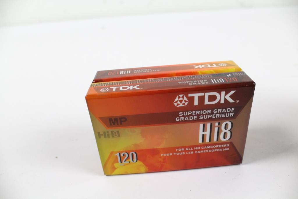 TDK Hi8 MP 120 Video Cassettes, 70+ Items Property Room