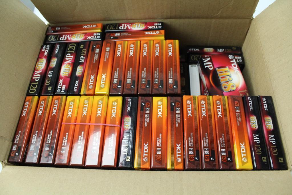 TDK Hi8 MP 120 Video Cassettes, 70+ Items Property Room