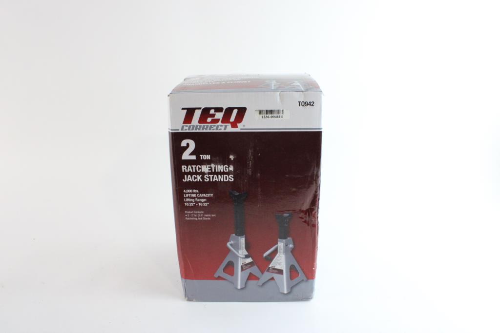 TEQ Correct 2 Ton Ratcheting Jack Stands Property Room