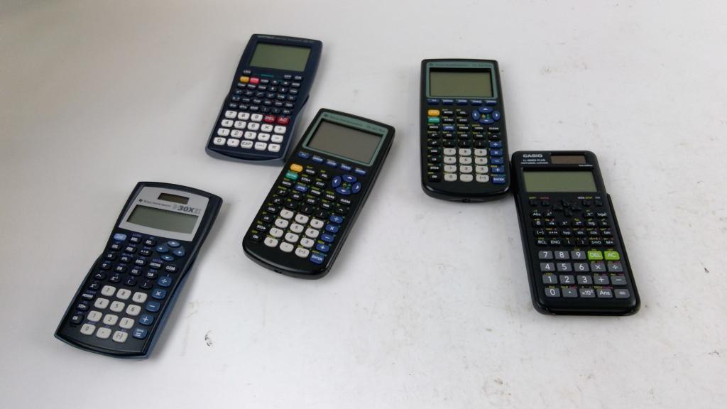 Texas Instrument Calculators 5 Pieces