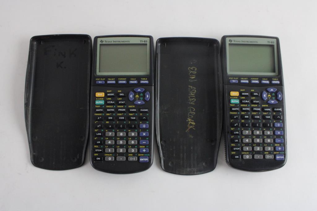 Texas Instruments Graphing Calculators, 2 Pieces Property Room
