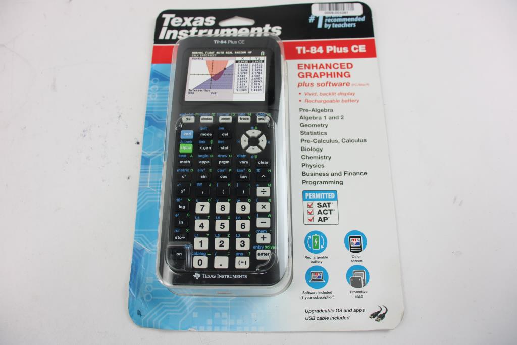 Texas Instruments TI-84 Plus Graphing Calculator | Working With Cover, Batteries, Cable