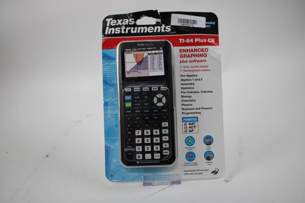 Texas Instruments TI-84 Plus CE Enhanced Graphing Plus Software