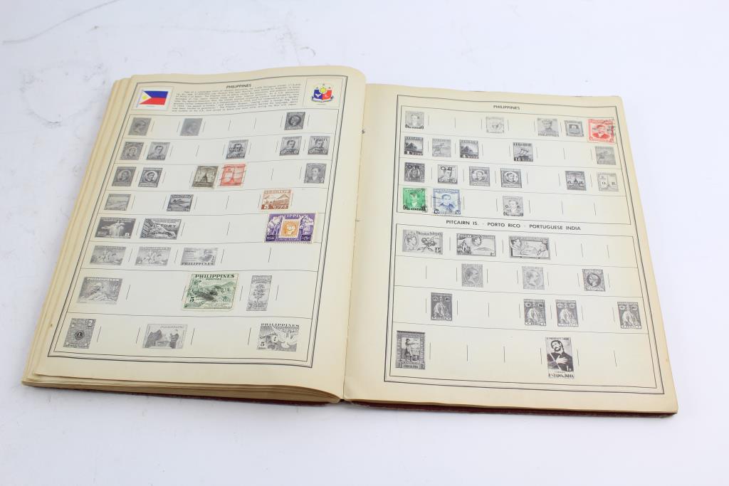 The Traveler Album Postage Stamps Of The World, Book With Stamps