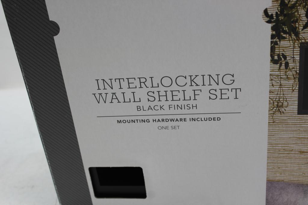 Threshold 5pc Interlocking Shelf Set Black Finish Property Room