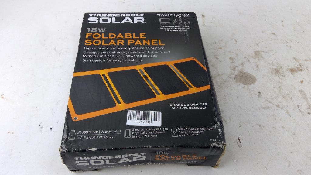 Thunderbolt Solar 18w Foldable Solar Panel