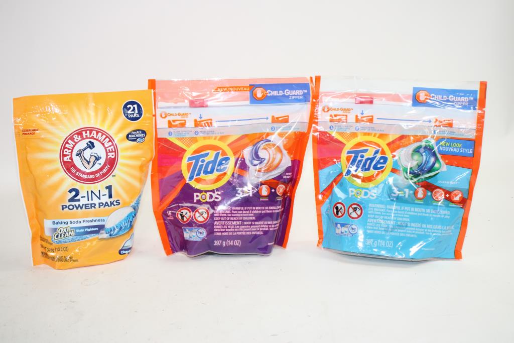 Tide And Arm & Hammer Pods Bags Property Room